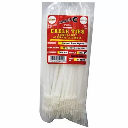 Tool City 7.9 in. L White Cable Tie 100 Pack Hot on Sale