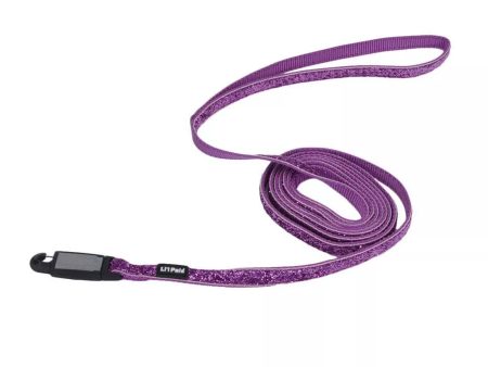 Coastal Li l Pals Dog Leash with Glitter Overlay (X-Small 3 8  x 6 , Orchid Sparkles) Online Sale