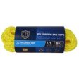 Polypropylene Rope, Twisted, Yellow, 1 2-In. x 50-Ft. For Sale