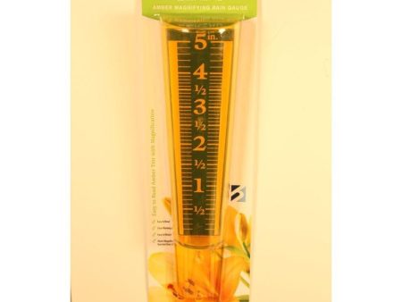 AMBER MAGNIFYING RAIN GAUGE (5 INCH, AMBER) Discount