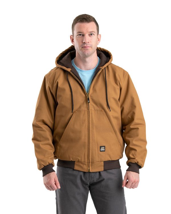 Berne Heritage Duck Hooded Active Work Jacket XL Brown Duck (XL, Brown Duck) Online