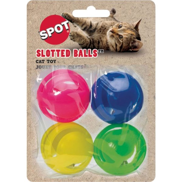 SPOT SLOTTED BALLS (1.5 IN-4 PK, ASSORTED) Online Sale