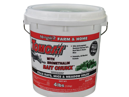 TOMCAT RAT BAIT CHUNX WITH BROMETHALIN (4 lbs) Online Sale