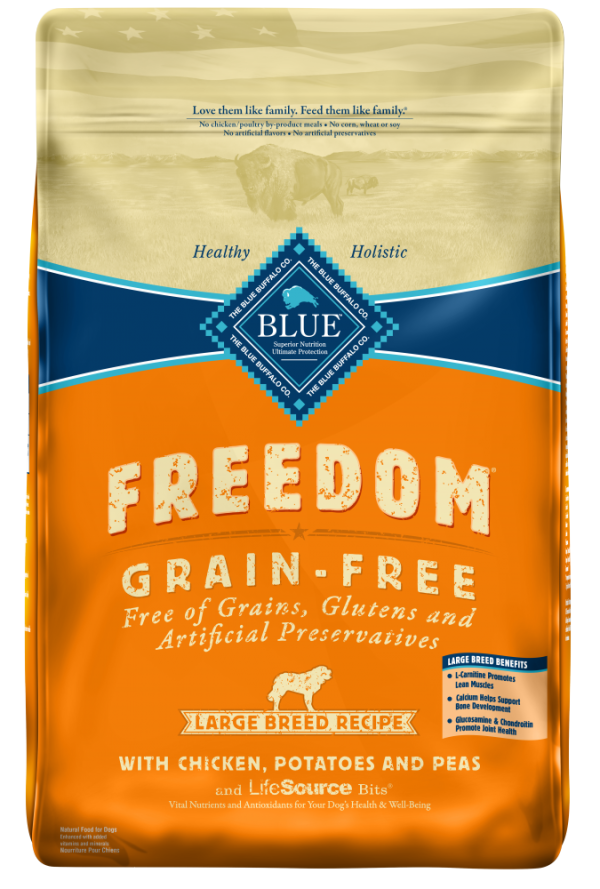 Blue Buffalo Freedom Grain Free Chicken Recipe Large Breed Adult Dry Dog Food Discount