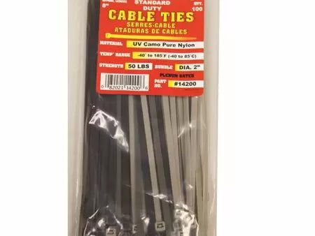 Tool City 8 in. L Camo Cable Tie 50LB STD DUTY 100 Pack Fashion