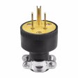 Eaton Cooper Wiring Straight Blade Plug 15A, 125V Black Supply