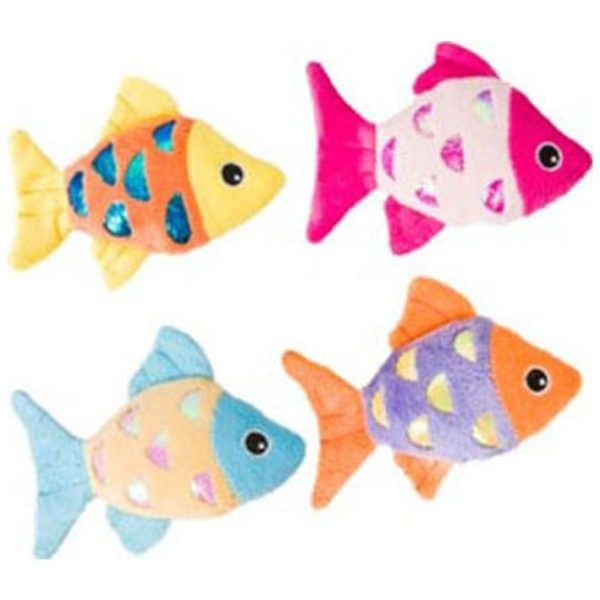 SPOT SHIMMER GLIMMER FISH W CATNIP (4 IN, ASSORTED) Supply