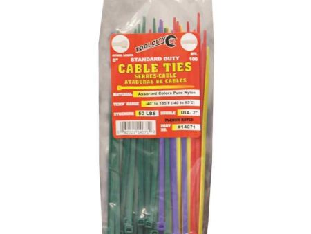 Tool City 8 in. L Assorted Cable Tie 100 Pack For Discount