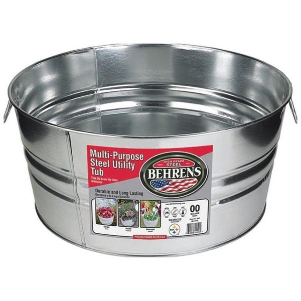 BEHRENS MULTI-PURPOSE GALVANIZED STEEL UTILITY TUB (17 GALLON, STEEL) Online Sale