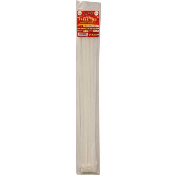 Tool City 24.9 in. L White Cable Tie 25 Pack Fashion