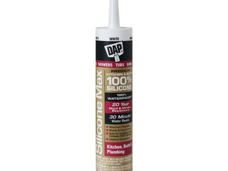 DAP Silicone Max Premium Kitchen & Bath Sealant, Clear, 2.8 oz (2.8 oz) Online now