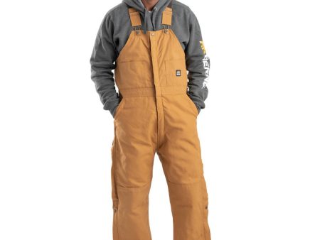 Berne Heritage Insulated Duck Bib Overall XL Brown Duck Online Hot Sale