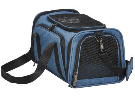 MidWest Small Blue Duffy Expandable Pet Carrier, Blue - Small Supply