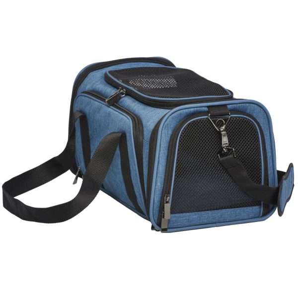 MidWest Small Blue Duffy Expandable Pet Carrier, Blue - Small Supply