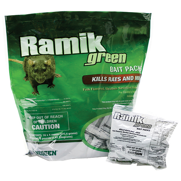 RAMIK GREEN MINI RAT & MOUSE BAIT PACKS (4 lbs) Supply