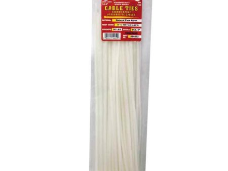 Tool City 14.5 in. L White Cable Tie 100 Pack Online Sale