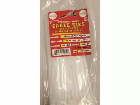 Tool City 8 in. L White Cable Tie For Sale