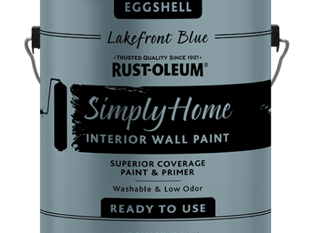 Rust-Oleum® Simply Home® Interior Wall Paint  Eggshell Lakefront Blue For Sale