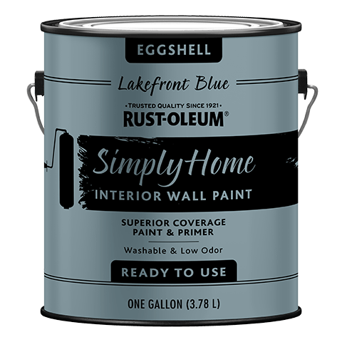 Rust-Oleum® Simply Home® Interior Wall Paint  Eggshell Lakefront Blue For Sale