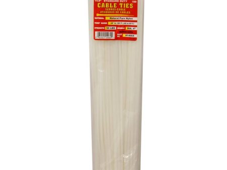 Tool City 14.6 in. L White Cable Tie 100 Pack Hot on Sale