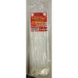 Tool City 11.8 in. L White Cable Tie 100 Pack Online