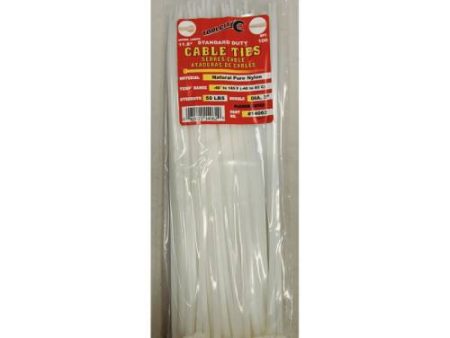 Tool City 11.8 in. L White Cable Tie 100 Pack Online