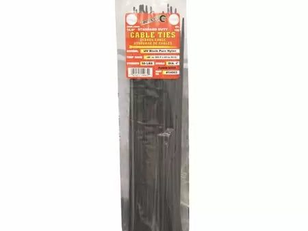 Tool City 14.6 in. L Black Cable Tie 100 Pack Online