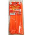 Tool City 8 in. L Orange Cable Tie 100 Pack Online Hot Sale