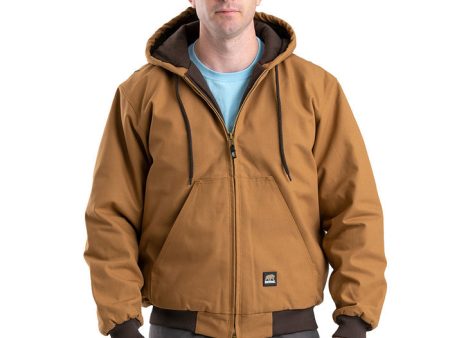 Berne Heritage Duck Hooded Active Work Jacket Medium Brown Duck For Cheap