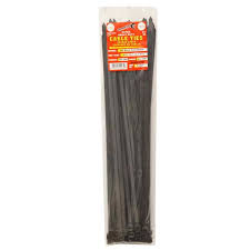 Tool City 17 in. L Black Cable Tie 175LB EXTRA HD 50 Pack Fashion