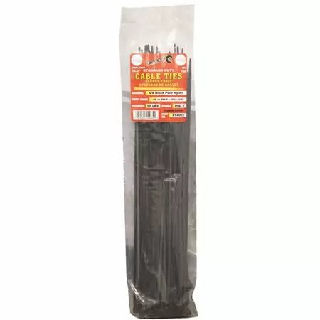 Tool City 14.6 in. L Black Cable Tie 100 Pack Online