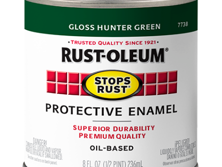 Rust-Oleum® Protective Enamel Brush-On Paint Gloss Hunter Green Sale