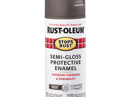 Rust-Oleum® Protective Enamel Spray Paint Semi-Gloss Anodized Bronze Online Sale