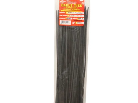 Tool City 14.5 In. L Black Cable Tie 50LB SD SCREW MOUNT 100 Pack Online Sale