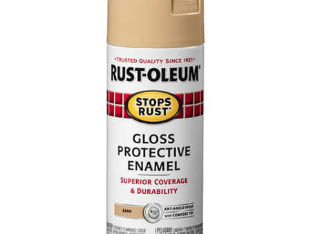 Rust-Oleum® Protective Enamel Spray Paint Gloss Sand Cheap