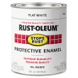 Rust-Oleum® Protective Enamel Brush-On Paint Flat White Cheap