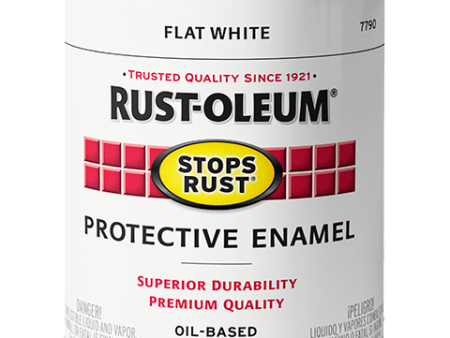 Rust-Oleum® Protective Enamel Brush-On Paint Flat White Cheap