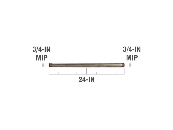 Southland 3 4-in x 24-in Galvanized Steel Schedule 40 Pipe Fashion