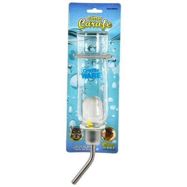 CRITTER CARAFE GLASS WATER BOTTLE (12 OZ, CLEAR) Hot on Sale