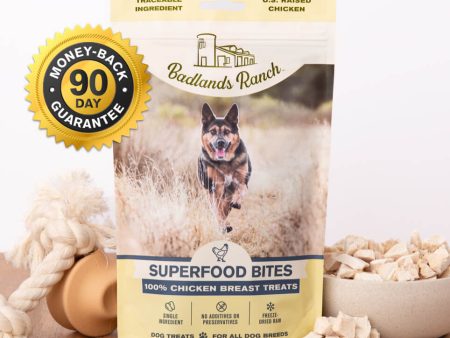 Badlands Ranch Freeze-Dried Raw Superfood Bites 100% Chicken Breast Treats Dog Food Online Hot Sale