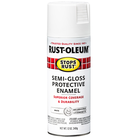 Rust-Oleum® Protective Enamel Spray Paint Semi-Gloss White For Sale