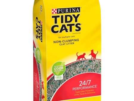 Tidy Cats Non Clumping 24 7 Performance MultiCat Long Lasting Odor Control Cat Litter Hot on Sale