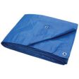 ProSource Tarpaulin, 8 ft L, 6 ft W, 3.5 mil Thick, Plastic, Blue on Sale