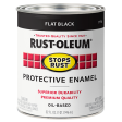 Rust-Oleum® Protective Enamel Brush-On Paint Flat Black Hot on Sale