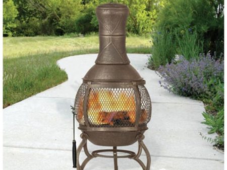 CHIMINEA CAST IRON CORONA (15 INCH, GOLD) Online Hot Sale