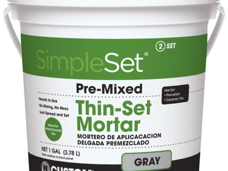 Custom Building Products SimpleSet Gallon Gray Pre-Mixed Thin-Set Mortar Hot on Sale