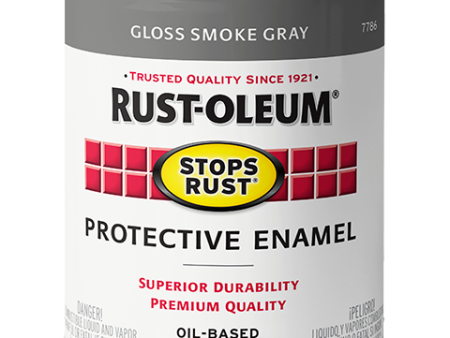 Rust-Oleum® Protective Enamel Brush-On Paint Gloss Smoke Gray Online