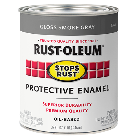 Rust-Oleum® Protective Enamel Brush-On Paint Gloss Smoke Gray Online