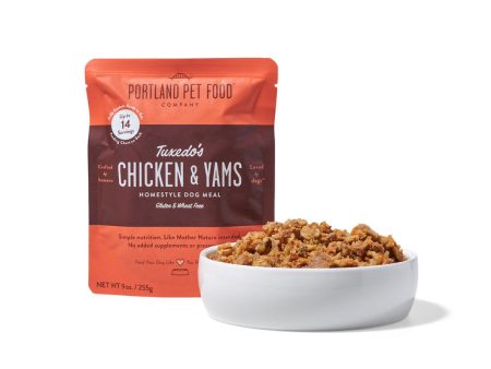 Portland Pet Food Tuxedo s Chicken & Yams Human-Grade Dog Meal Pouch Supply