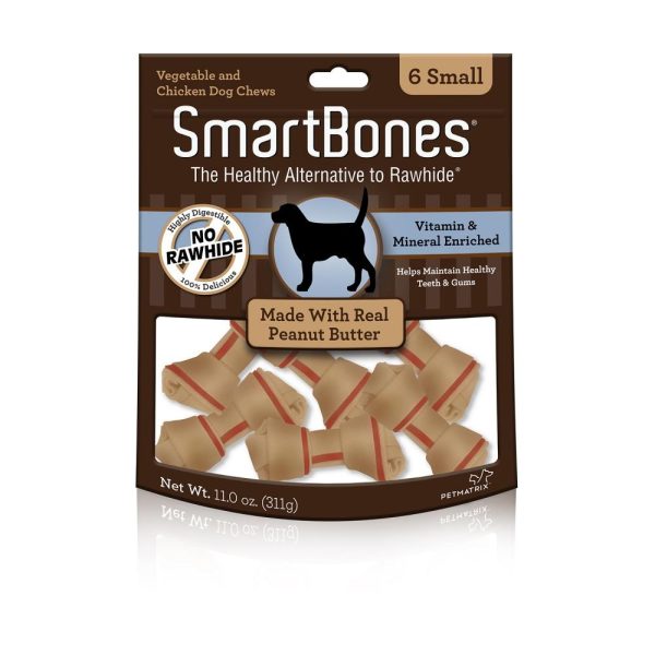 SmartBones Rawhide-Free Peanut Butter Dog Treats (11-oz, Small 6-Pack) Online now